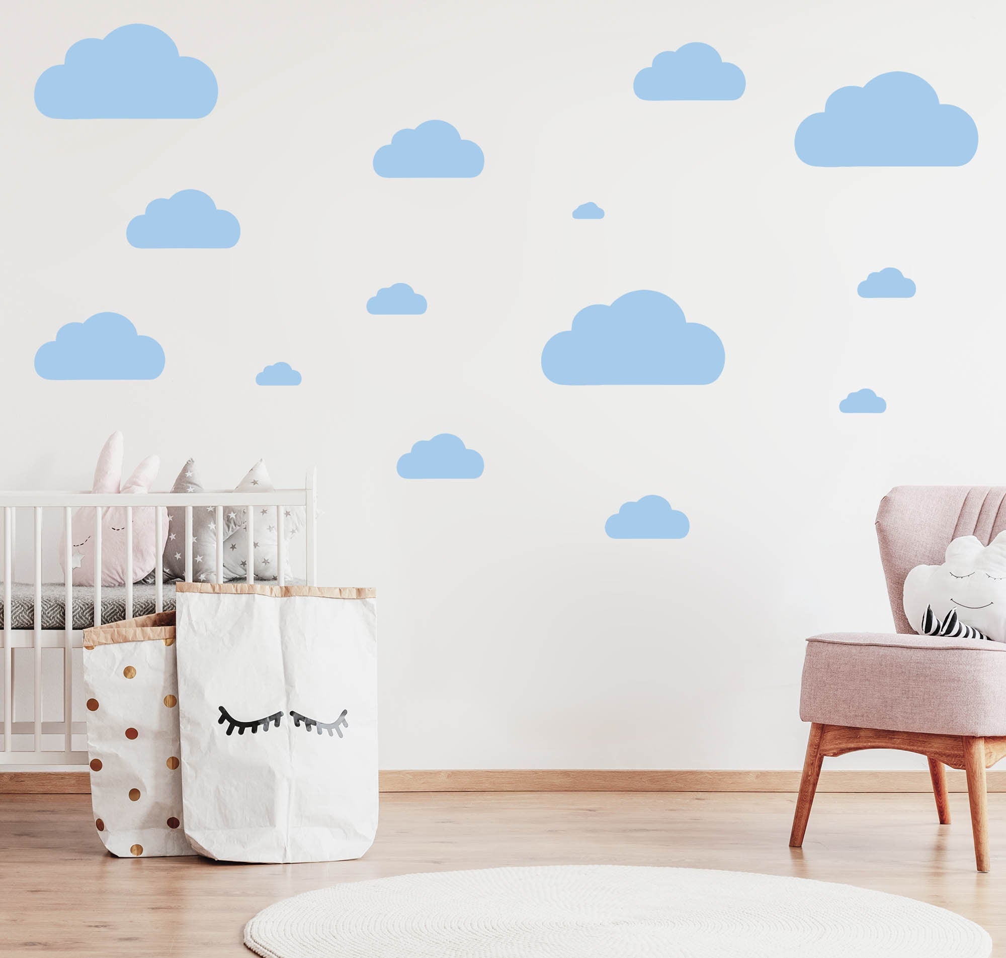 Lilipinso muursticker babykamer wolken, regenboog en sterren Lilipinso muursticker babykamer wolken, regenboog en sterren