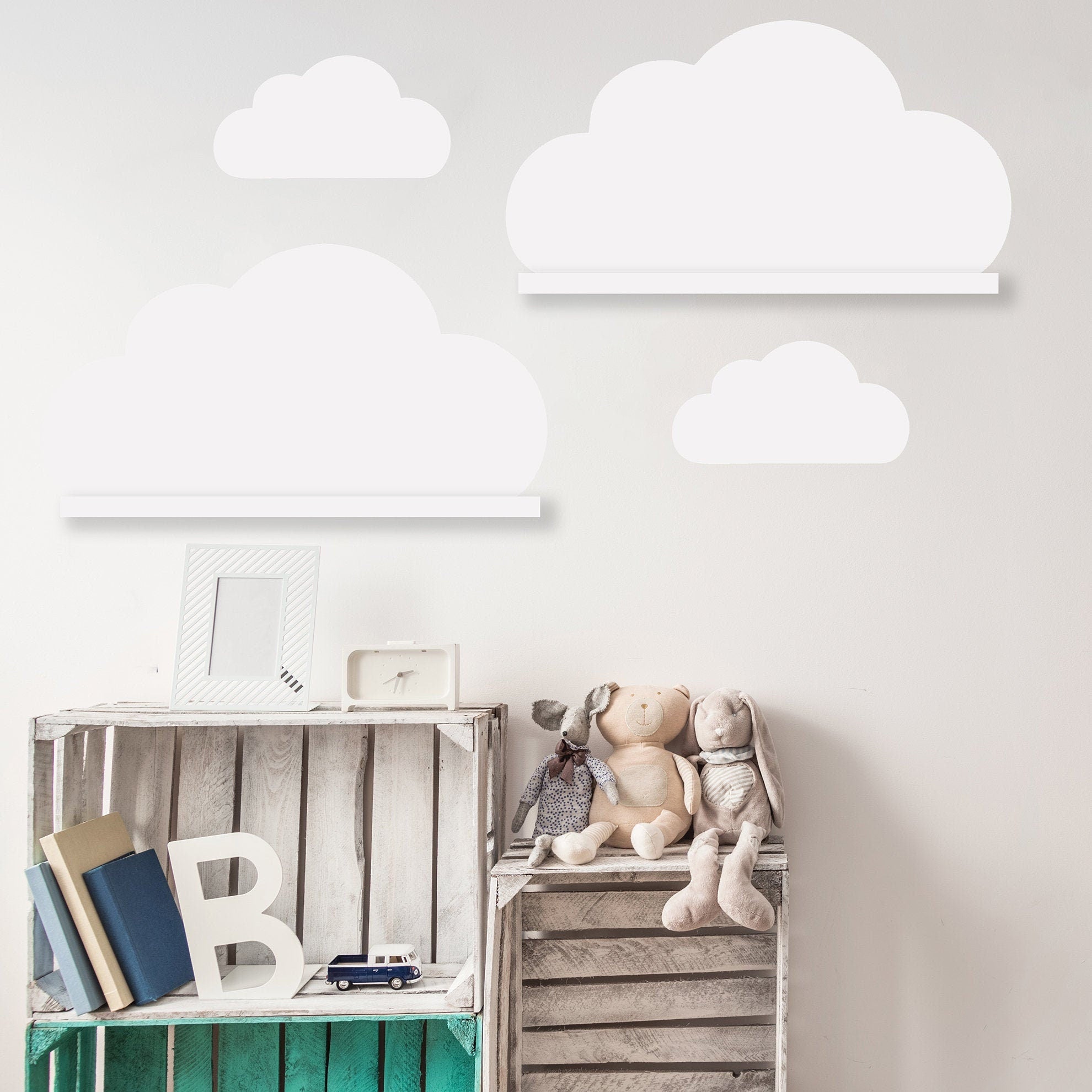 Wolken Aufkleber V111 für IKEA Bilderleiste