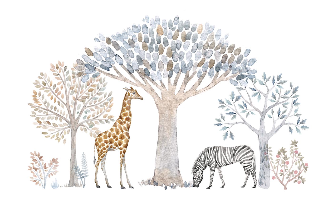 Tapete Giraffe Zebra TP195 – Motiv