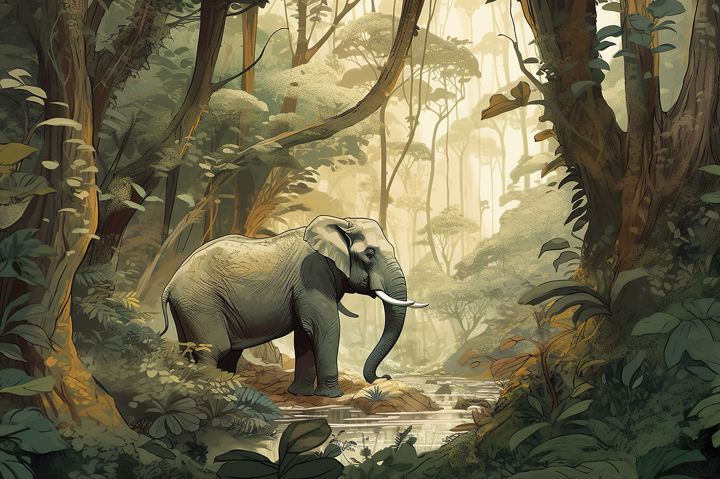 Elefant Fototapete TP138 – Motiv