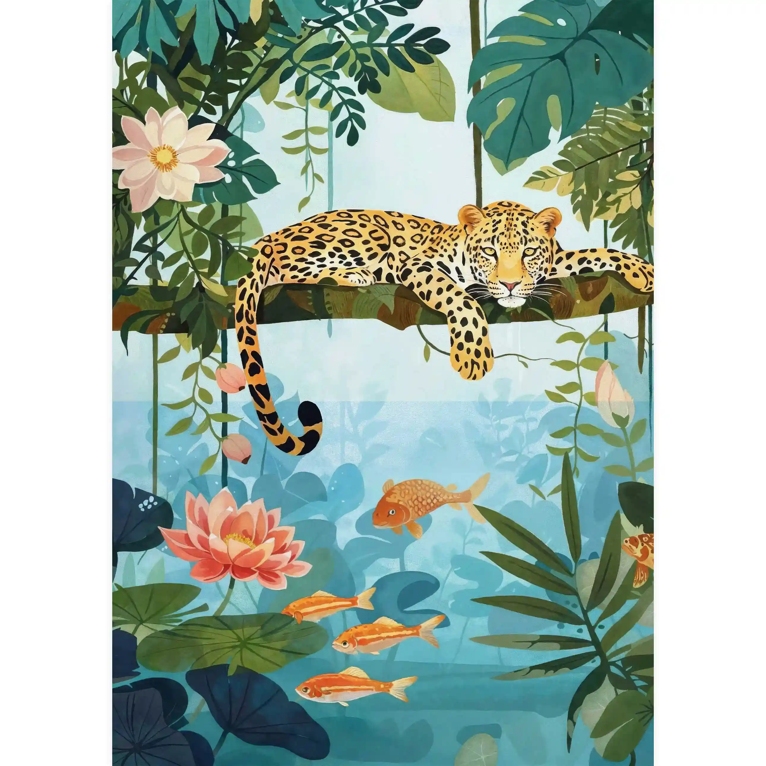 Leopard im Dschungel Poster EP108
